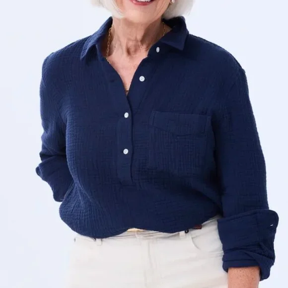 Alice Walk Cloud Organic Cotton Triple Gauze Top - Picture 3 of 7